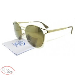 Prada SPR62s zvn 1c0 53 Cinema Metal Dourado Espelhado