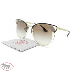 Prada SPR66t lmn 0a6 54 Acetato Mesclado Cristal / Metal Dourado