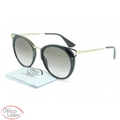 Prada SPR66t 1ab 0a7 54 Acetato Preto / Metal Dourado