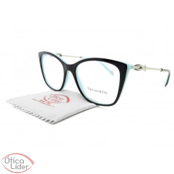 Tiffany & Co. TF2160-b 8055 52 Acetato Preto com Azul / Metal Prata